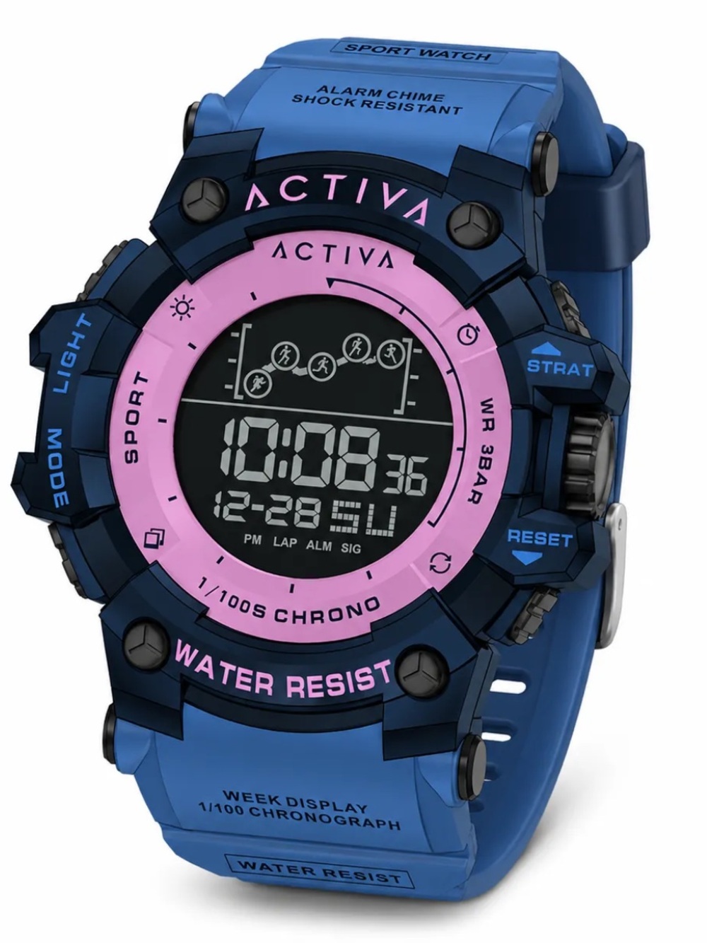 Invicta Activa Blue & Rose Digital Sport Watch NWT